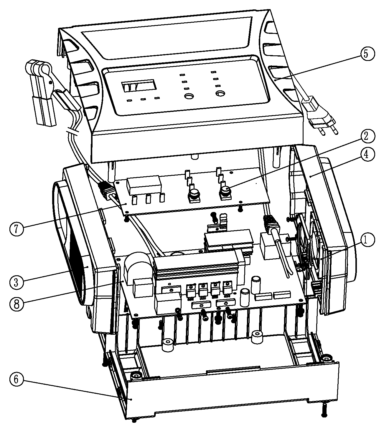 Default Diagram and Parts List for BC25-B3 Type 1 Black and Decker Charger